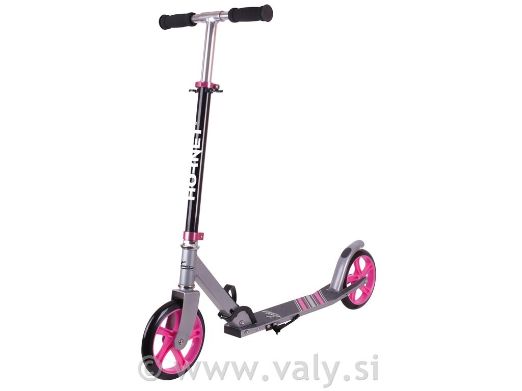Hudora skiro Scooter Hornet 200mm črno-roza