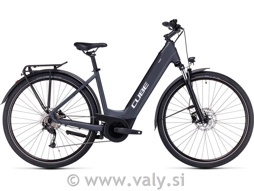 Cube žensko električno kolo Touring Hybrid ONE 625 siva