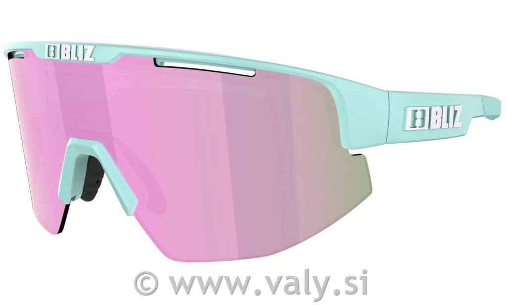 Bliz očala Matrix Small pastelno modra, rjavo-roza steklo