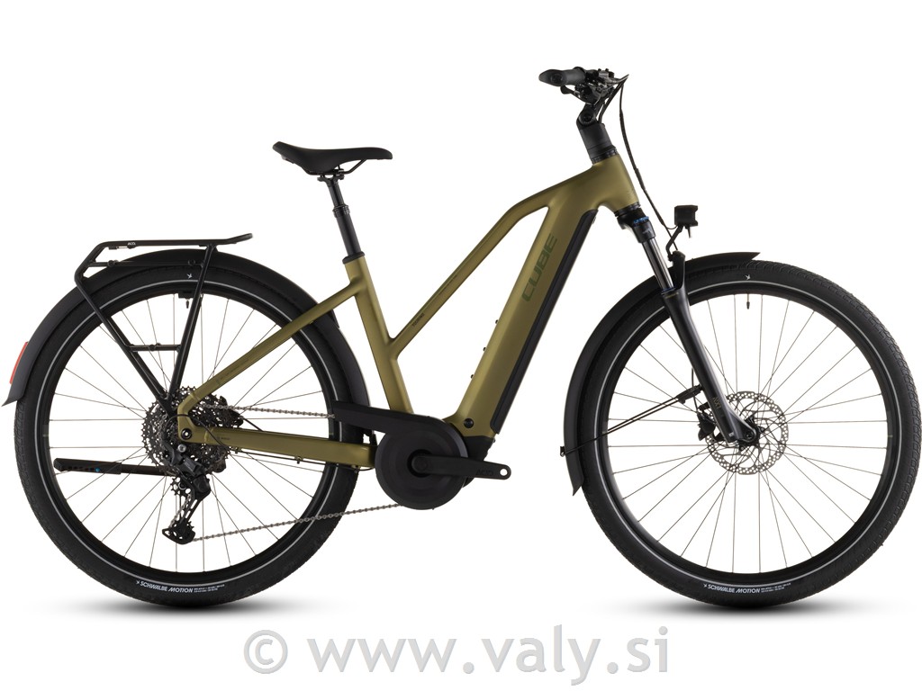 Cube žensko električno kolo Touring Hybrid PRO 800 zlata
