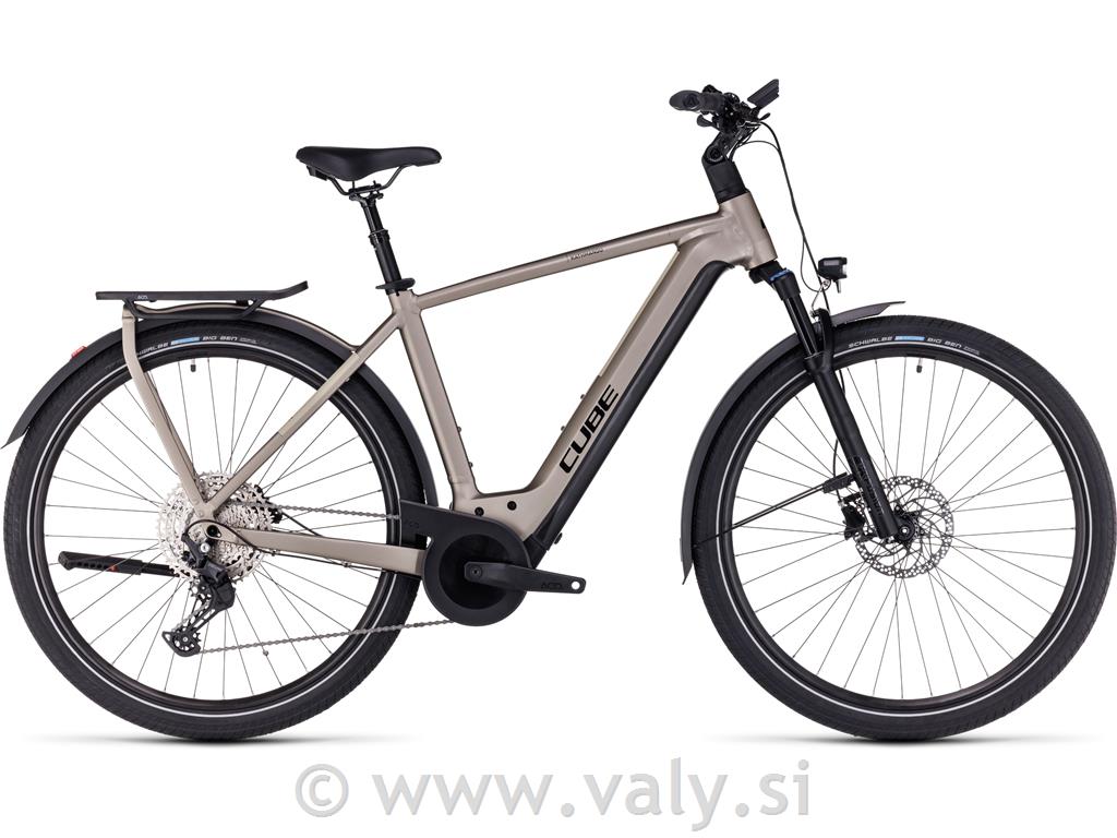 Cube električno kolo Kathmandu Pro 750 kamnito siva-rjava