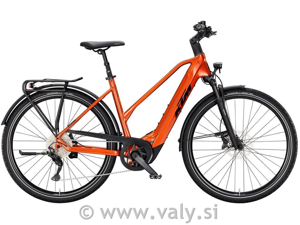 KTM žensko električno kolo Macina Tour CX 830 oranžna črna