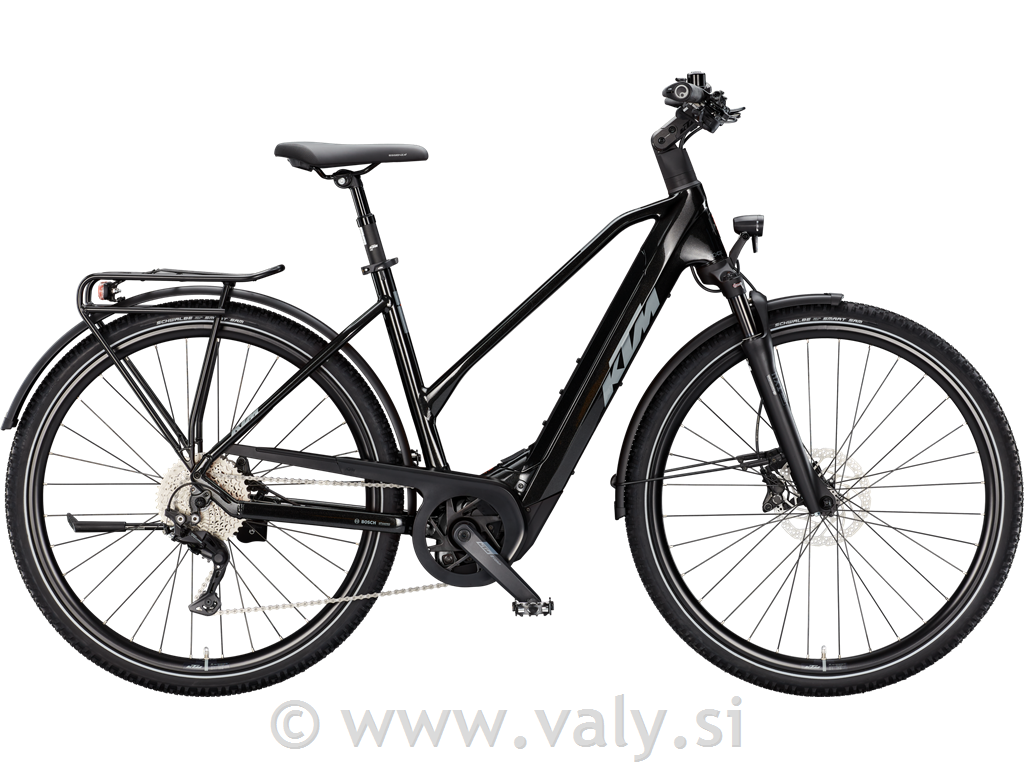 KTM žensko električno kolo Macina Tour CX 830 črna siva