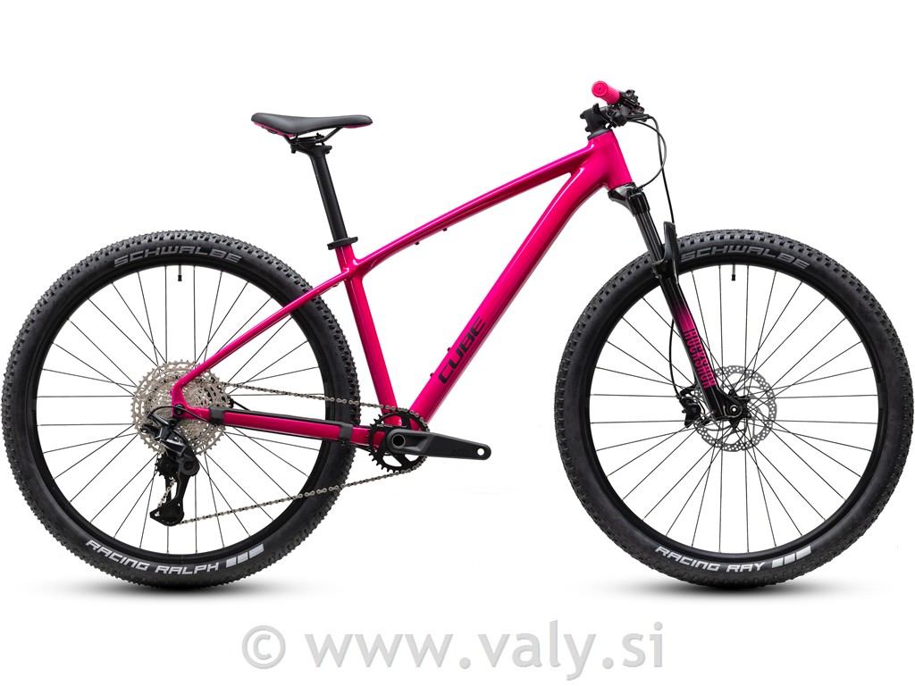 Cube gorsko kolo REACTION PRO roza (fuchsia´n´black)