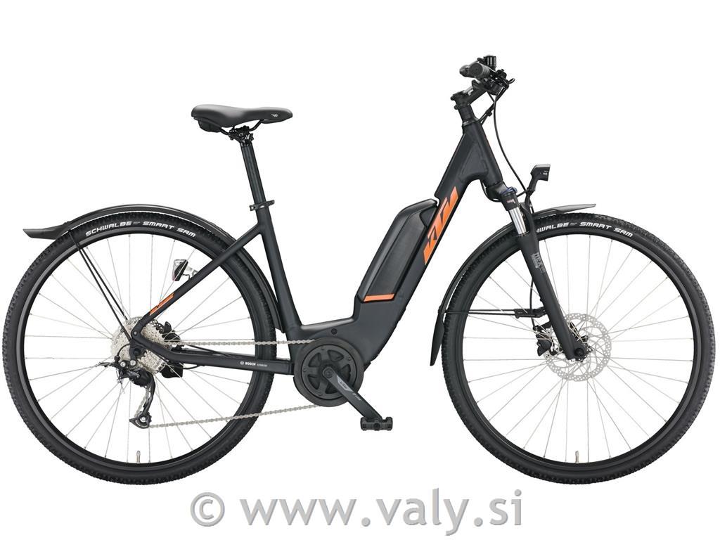 KTM električno kolo Macina Cross Street P510 US črna oranžna
