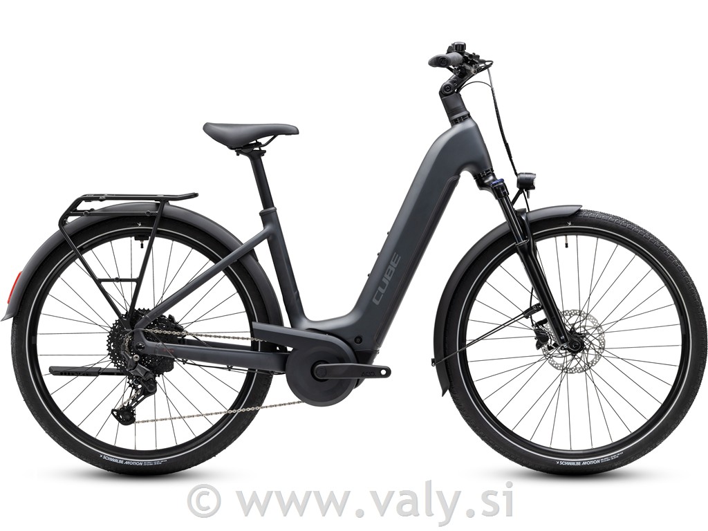 Cube žensko električno kolo Touring Hybrid ONE 600 siva
