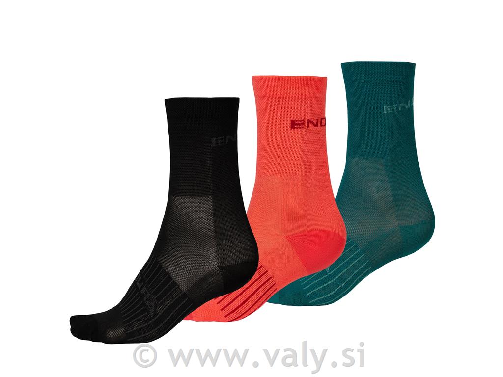 Endura ženske nogavice Wms CoolMax Race Socks 3 pari