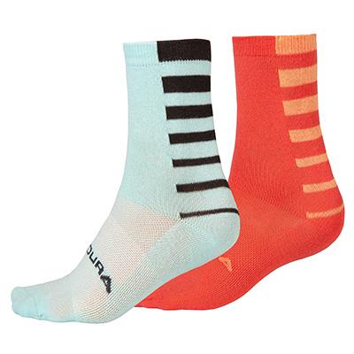 Endura ženske nogavice Wms CoolMax Stripe Socks 2 para