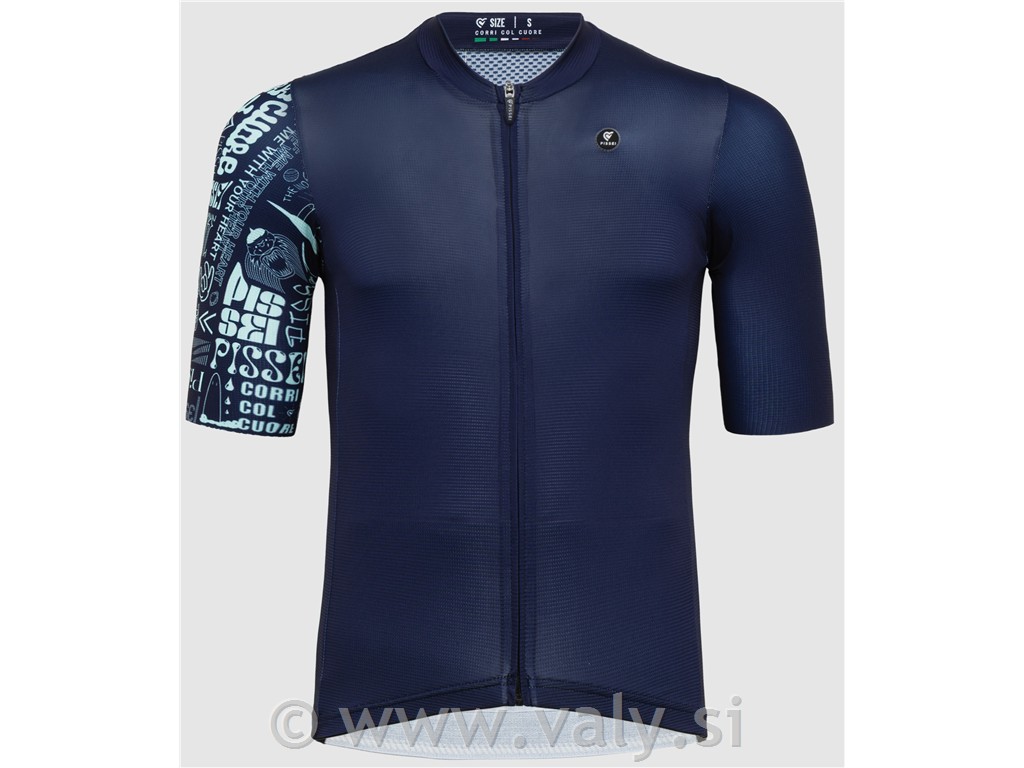 Pissei kratka majica Prime modra "Blue/Lettering"