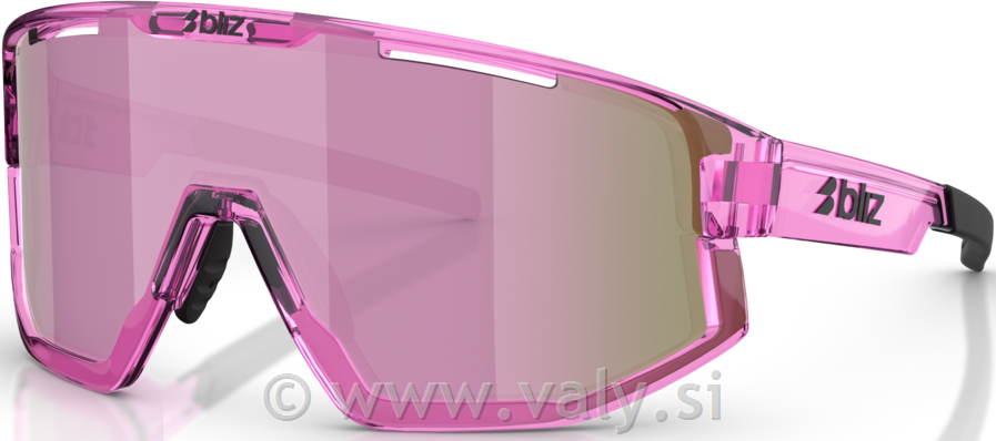 Bliz očala Fusion Small transparent roza; roza steklo