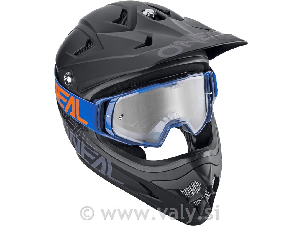 O`Neal goggle očala B-20 FLAT modra oranžna clear