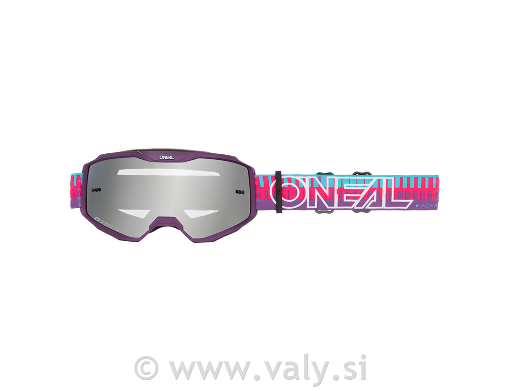 O`Neal goggle očala B-10 STRIPED roza-vijolična clear steklo