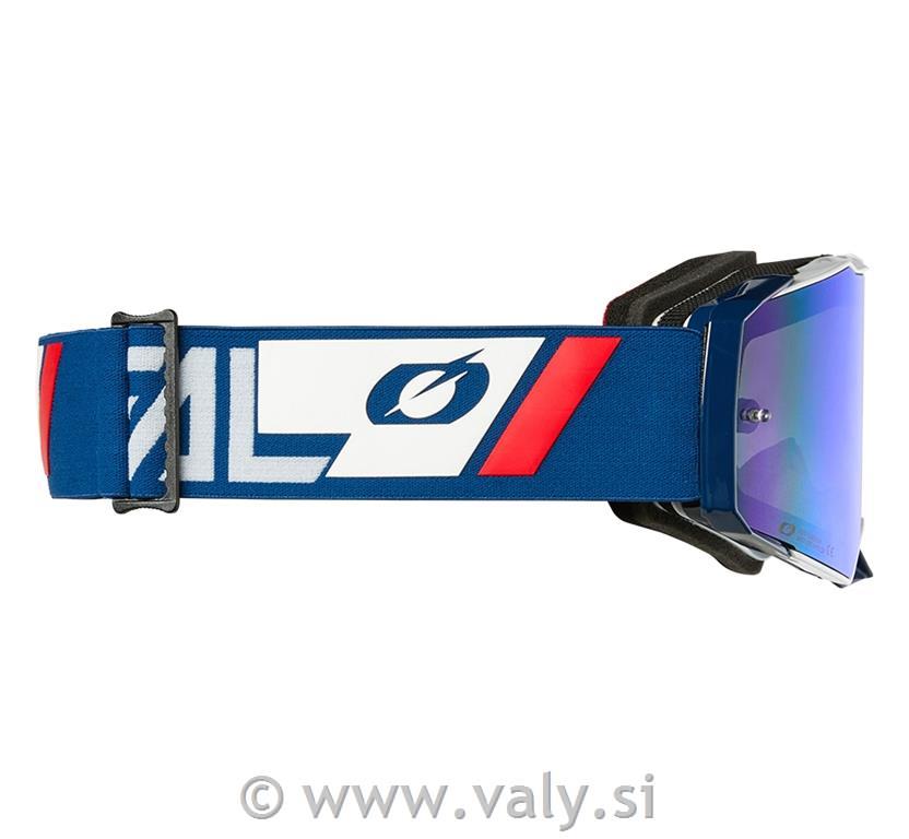 O`Neal očala B-55 modra bela radij modro zrcalno steklo