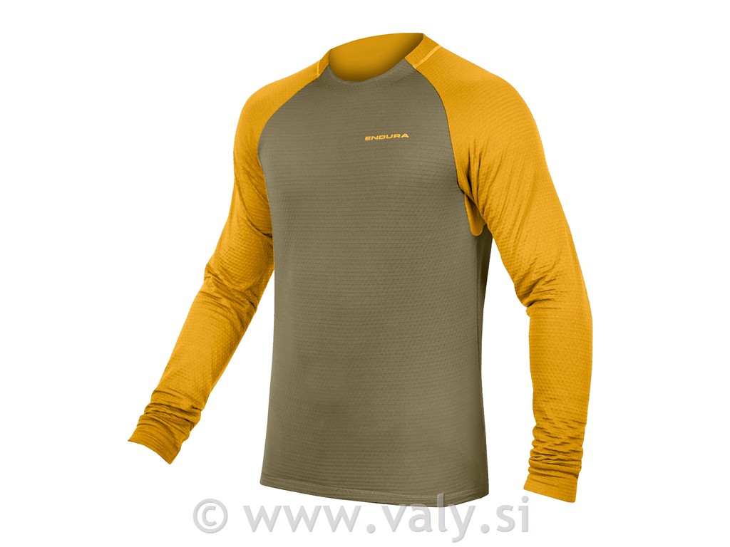 Endura majica SingleTrack Fleece zelena rumena