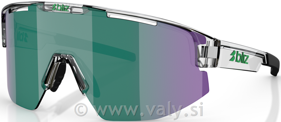 Bliz očala Matrix Small transparent; zeleno steklo