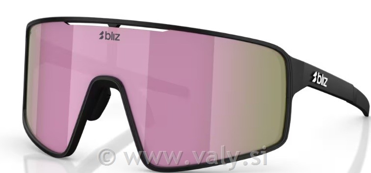 Bliz očala P001 mat črna; rjavo roza večbarvno steklo