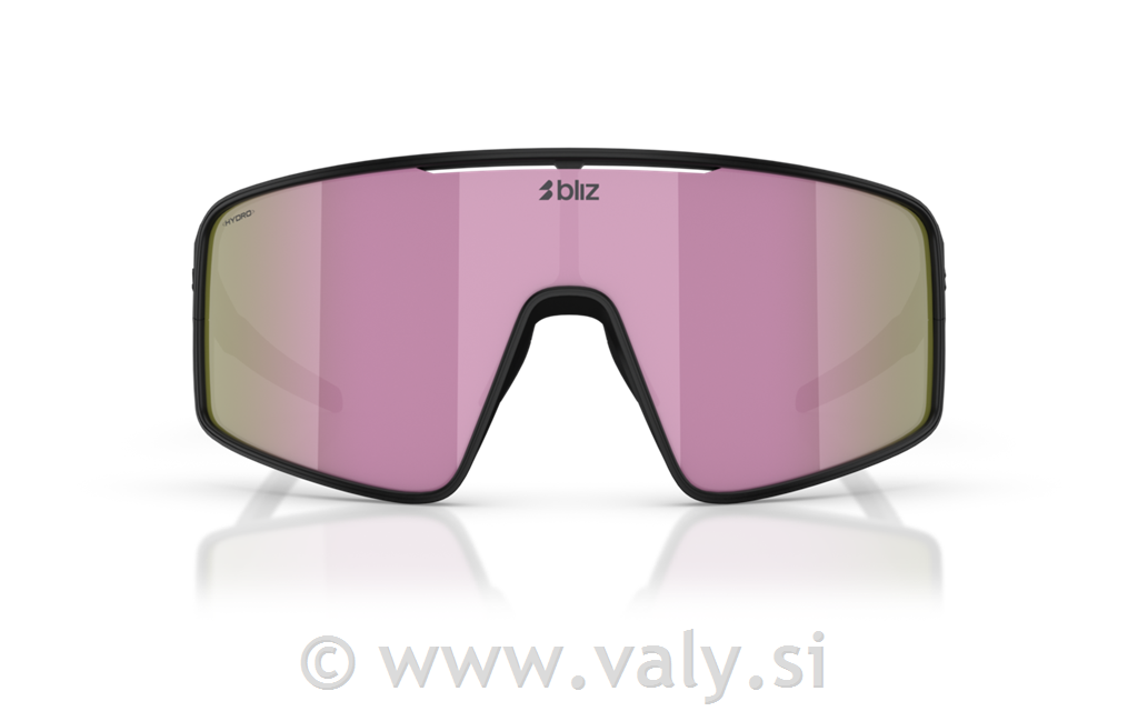 Bliz očala P001 mat črna; rjavo roza večbarvno steklo