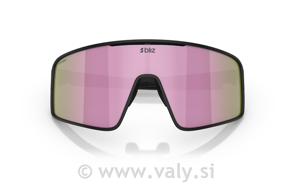 Bliz očala P001 mat črna; rjavo roza večbarvno steklo