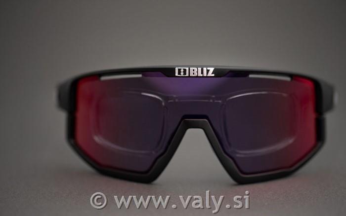 Bliz očala Vision mat črna; rjavo-rdeče večbarvno steklo