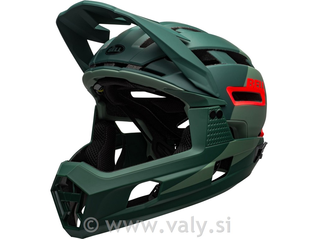 Bell čelada SUPER Air R Spherical zelena rdeča