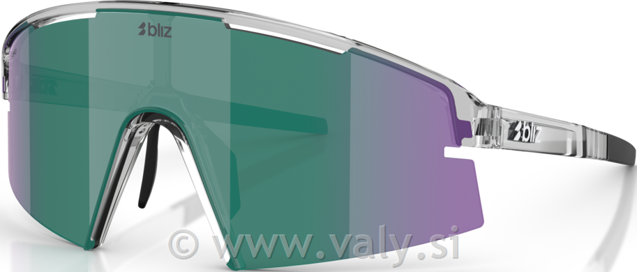 Bliz očala P006 SMALL transparent črna; zelena barva stekel