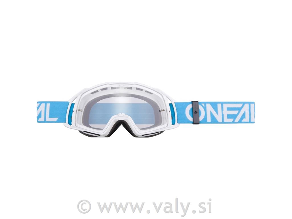 O`Neal goggle očala B-20 FLAT modra bela clear