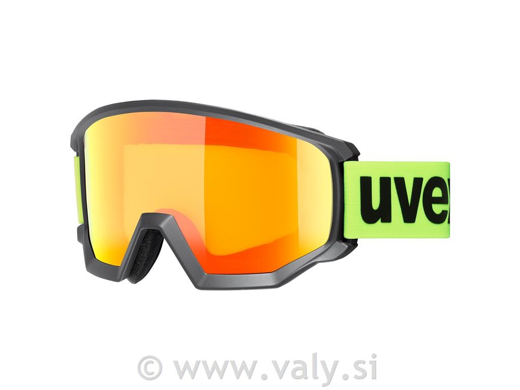 Uvex očala Athletic CV črna mat oranžno steklo rumen trak