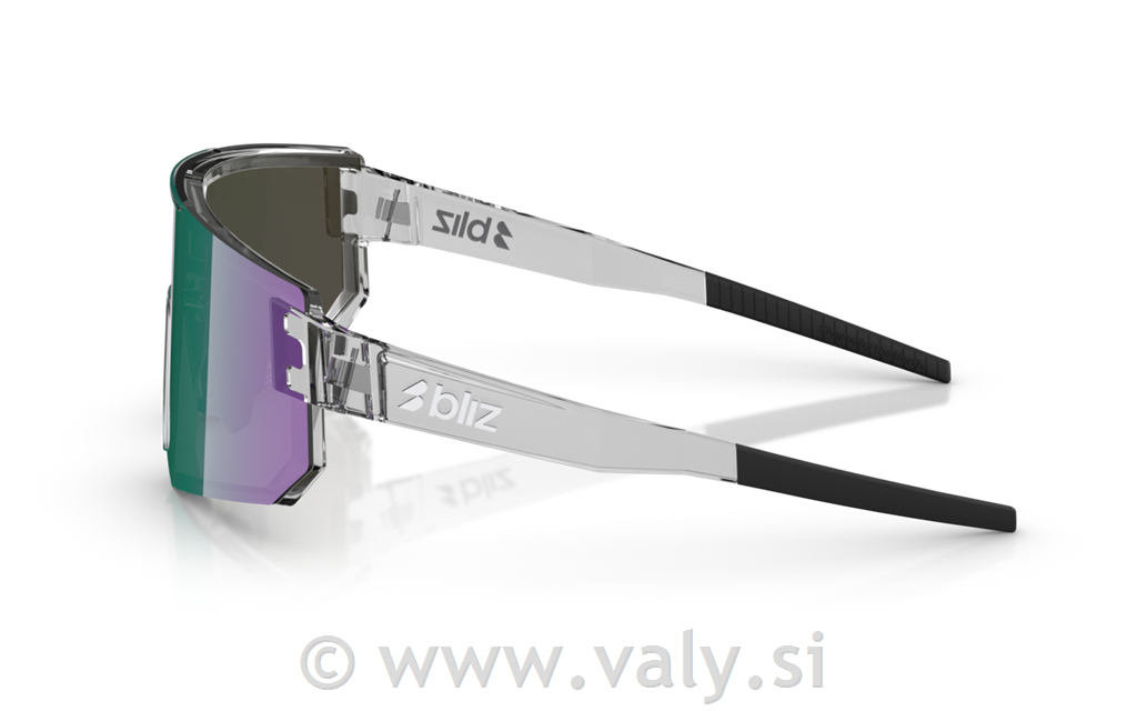 Bliz očala P005 SMALL transparent siva; zelena barva stekel