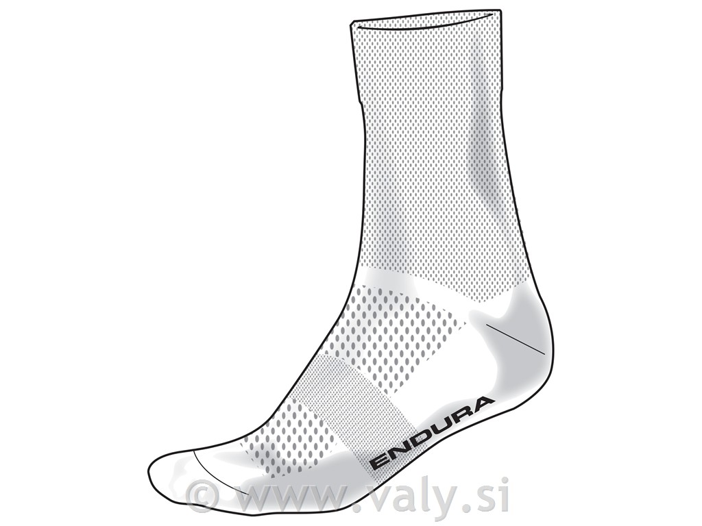 Endura kolesarske nogavice PRO SL Power Sock - bela