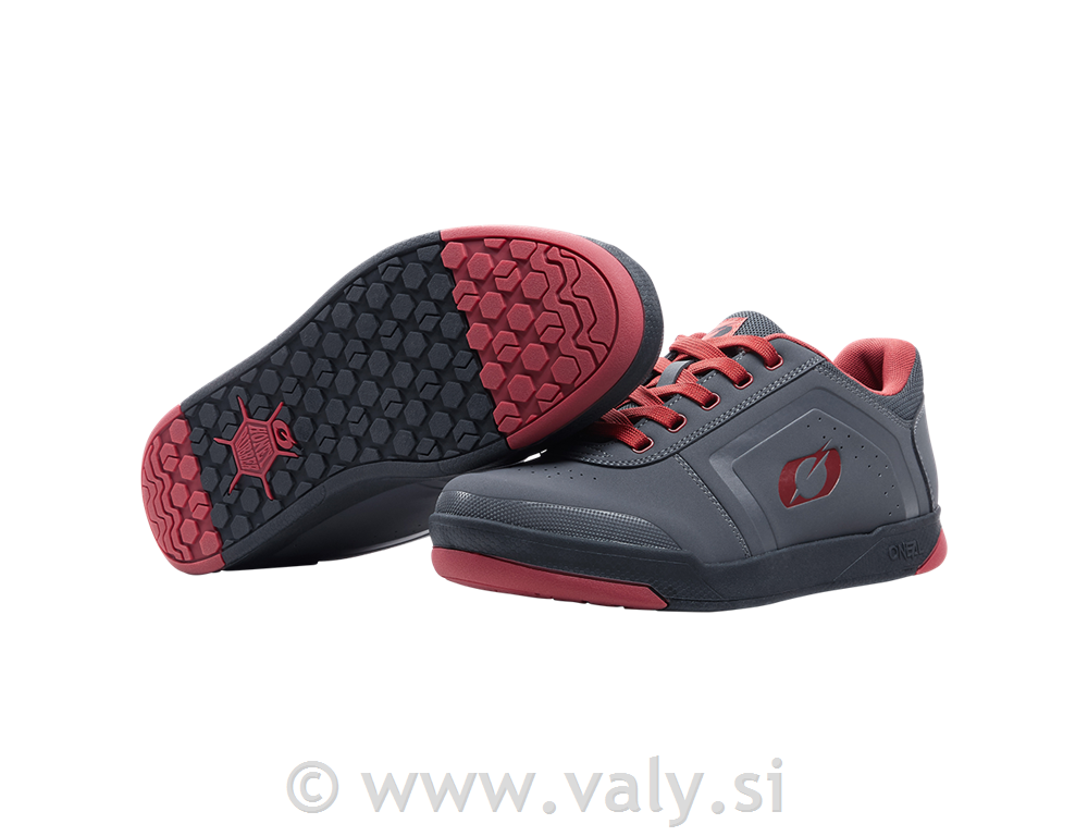 Oneal čevlji PINNED Flat siva rdeča