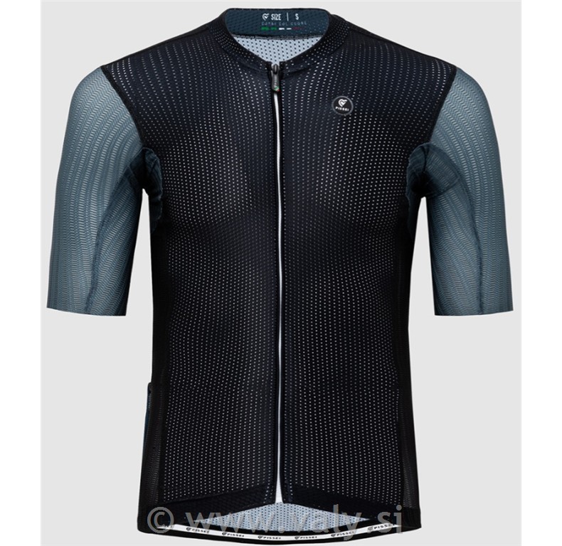 Pissei majica Sanremo kratka majica črna-siva Nero/Antracit