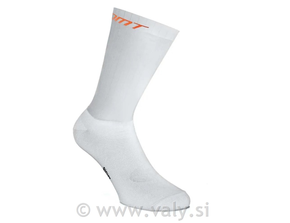 DMT nogavice Aero Race Socks bela - oranžna