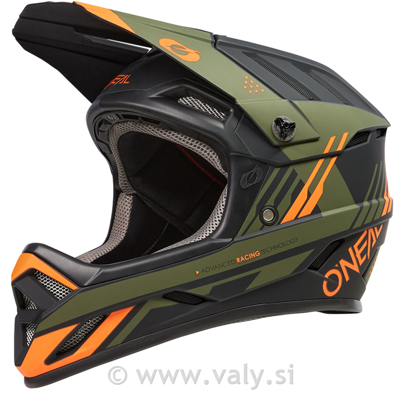 O`Neal čelada Backflip STRIKE črna-oranžna-zelena