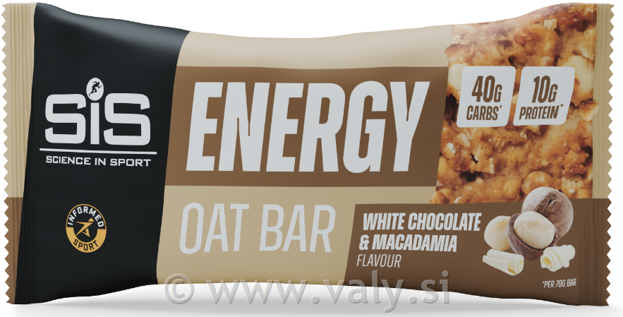 SiS-ploščica Energy OAT Bar 70g bela čokolada & oreščki