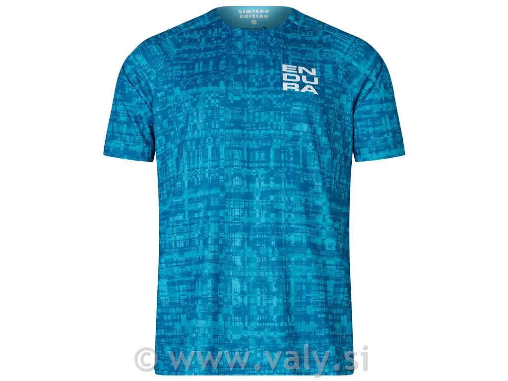 Endura kolesarska majica Grid LTD Printed S/S modra