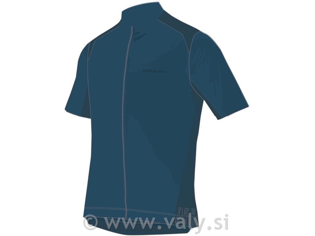 Endura kratka kolesarska majica LOOP Zipped Yersey modra