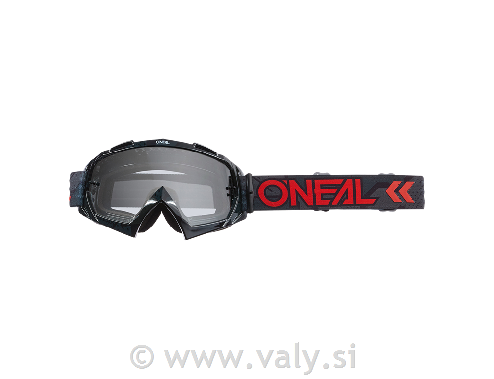 O`Neal goggle očala B-10 CAMO črna rdeča clear steklo