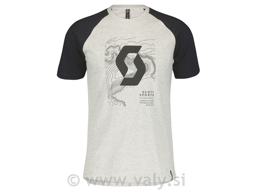 Scott kratka T-shirt majica Icon Raglan siva - črna