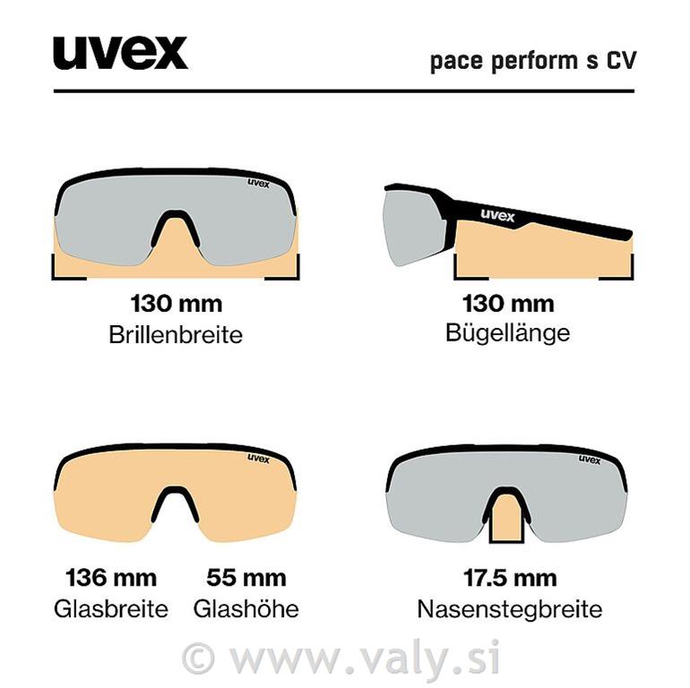 Uvex očala pace stage s CV črna, zrcalno roza steklo