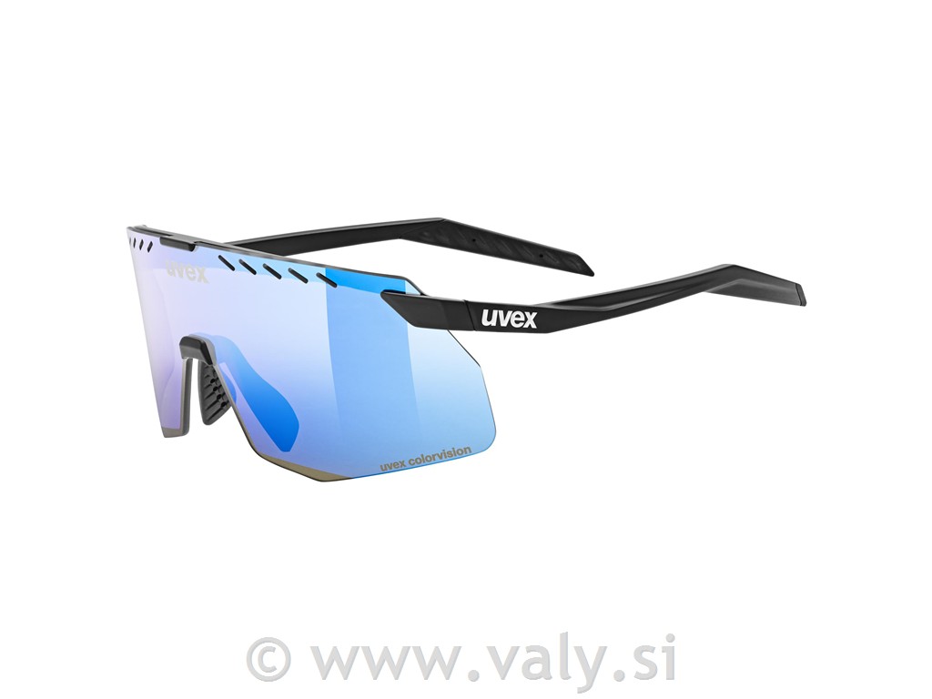 Uvex očala pace stage s CV črna, zrcalno modra steklo