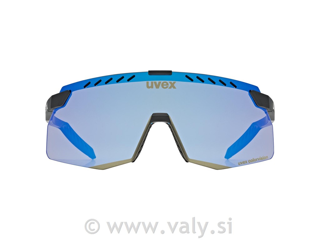Uvex očala pace stage s CV črna, zrcalno modra steklo
