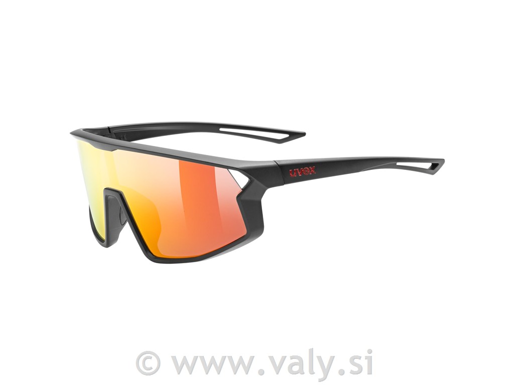 Uvex otroška športna očala SKYRISE jr. črna, rdeče steklo