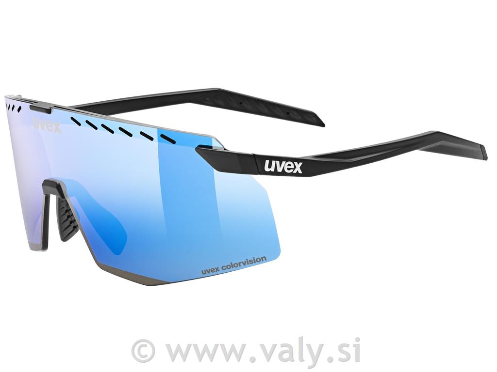 Uvex očala pace stage V črna, zrcalno modro steklo