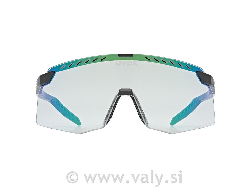 Uvex očala pace stage V črna, zrcalno zeleno steklo