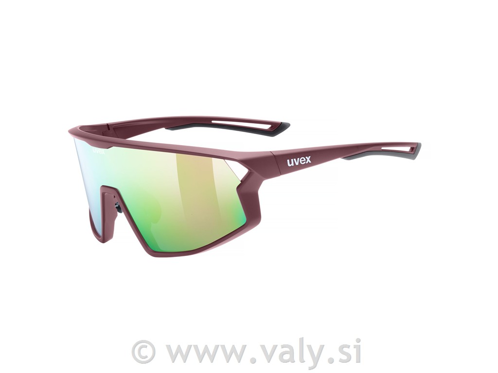 Uvex očala Skyryse rdeča (burgundy mat), rožnato steklo