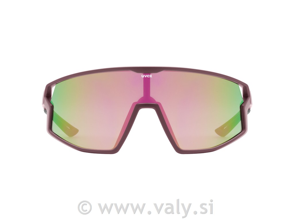 Uvex očala Skyryse rdeča (burgundy mat), rožnato steklo