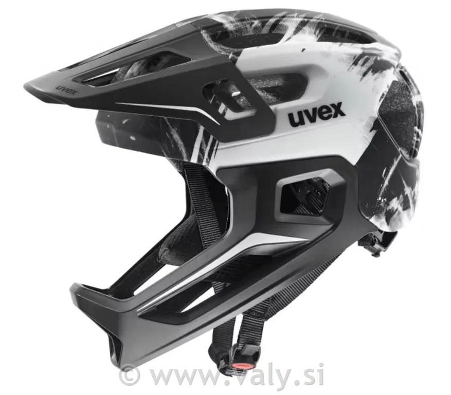 Uvex čelada React jr fullface bela črna