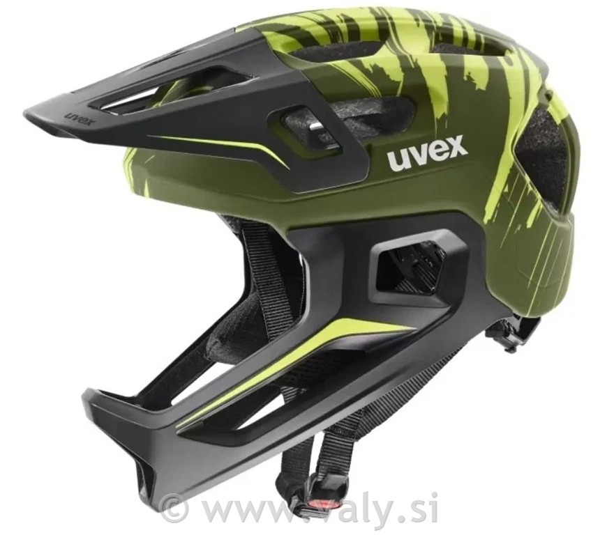 Uvex čelada React jr fullface zelena