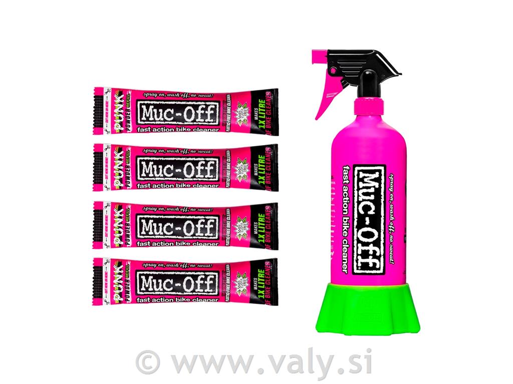 Muc-Off čistilov prahu Punk Powder Bike + alu razpršilka 1L