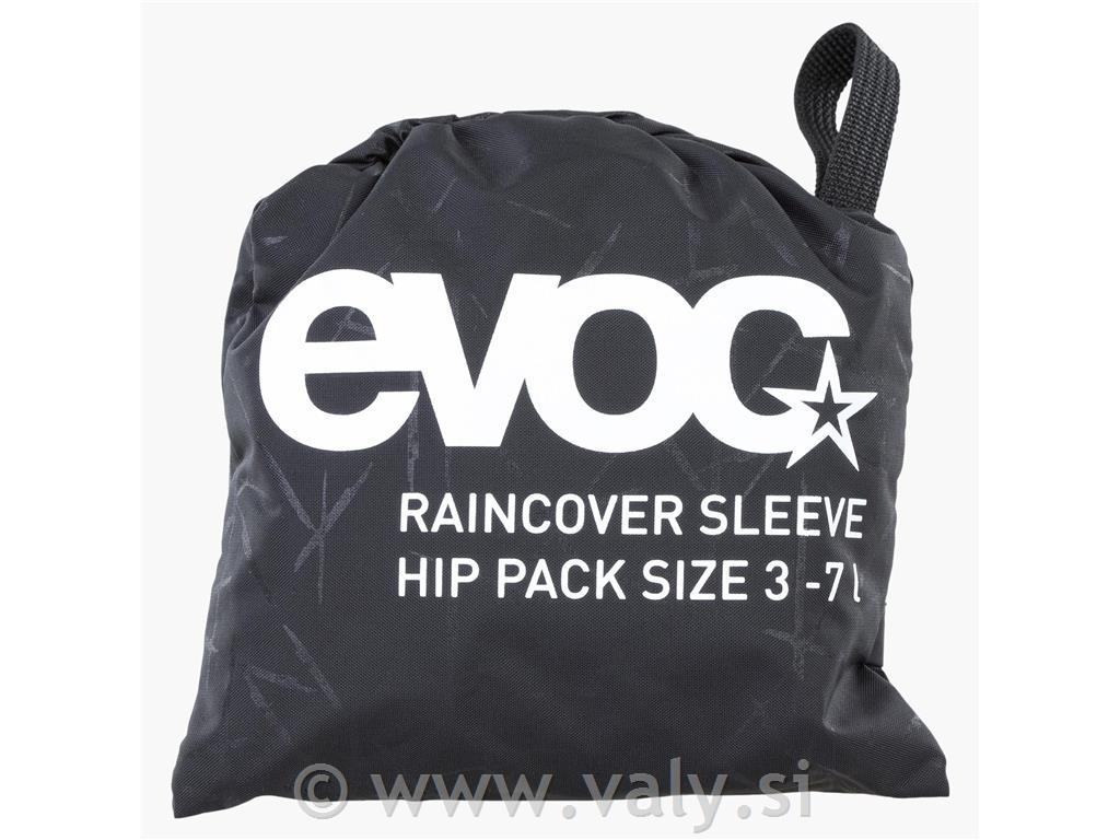 Evoc dežna prevleka Raincover Sleeve Hip Pack 3-7L črna